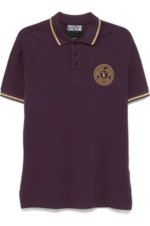 VERSACE Poloshirt mit V-Emblem