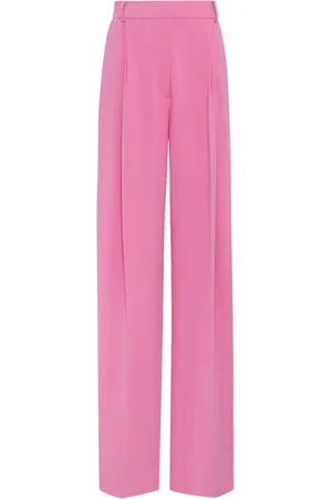Oscar de la Renta Weite Georgette-Seidenhose