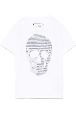 Philipp Plein T-Shirt mit Strass-Totenkopf