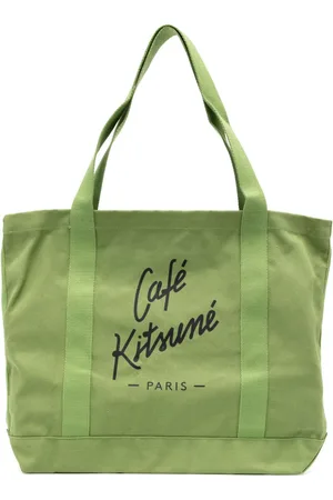 Café Kitsuné Canvas-Shopper mit Logo-Print