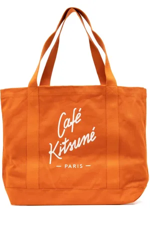 Café Kitsuné Canvas-Shopper mit Logo-Print