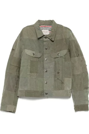 GREG LAUREN Army Scrapwork Trucker-Jacke