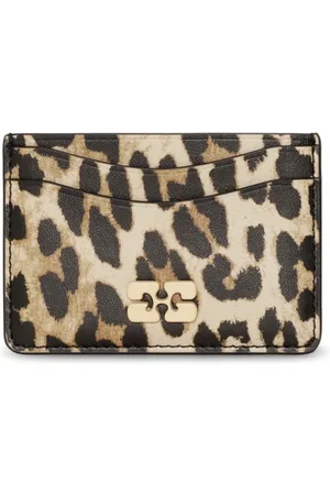 Ganni Kartenetui mit Leoparden-Print