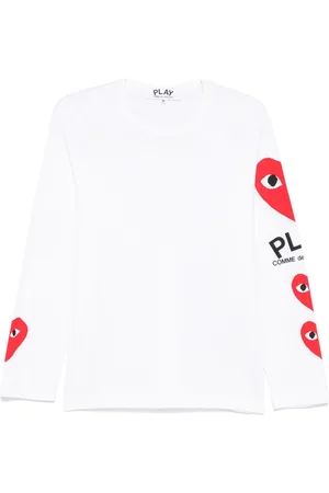 Comme des Garçons Langarmshirt mit Herz-Print