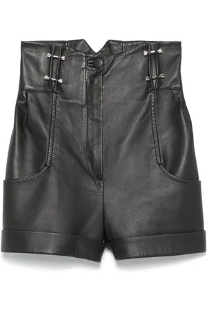 MITILIANE COUTURE Ledershorts mit Piercing-Detail