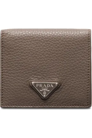 Prada Portemonnaie mit emailliertem Triangel-Logo
