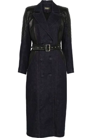 MITILIANE COUTURE Trenchcoat mit Ledereinsätzen