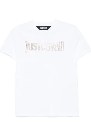 Roberto Cavalli T-Shirt mit Nieten-Logo
