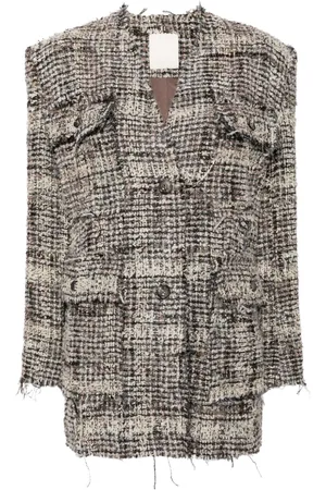 JNBY Tweed-Jacke mit V-Ausschnitt