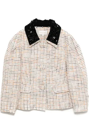 Shushu/Tong Tweed-Jacke mit Pailletten