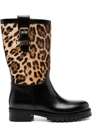 Dolce & Gabbana Stiefel mit Leoparden-Print