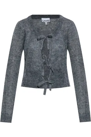 Ganni Cardigan mit Schleifenverschluss