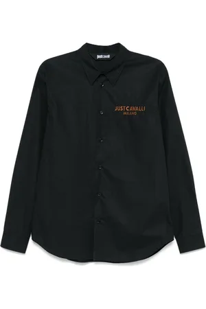 Roberto Cavalli Hemd mit Logo-Stickerei