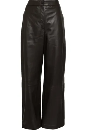 YVES SALOMON Lederhose mit weitem Bein