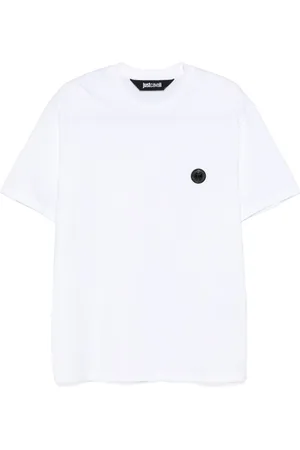 Roberto Cavalli T-Shirt mit Logo-Schild