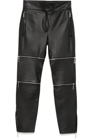 MITILIANE COUTURE Lederhose mit Reißverschlussdetails