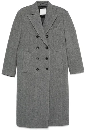 Sportmax Mantel mit Fischgrätenmuster