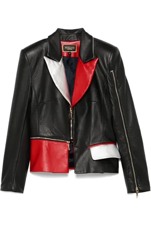 MITILIANE COUTURE Lederjacke in Colour-Block-Optik