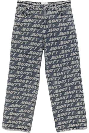 MOUTY Lockere Jeans mit Jacquard-Logo