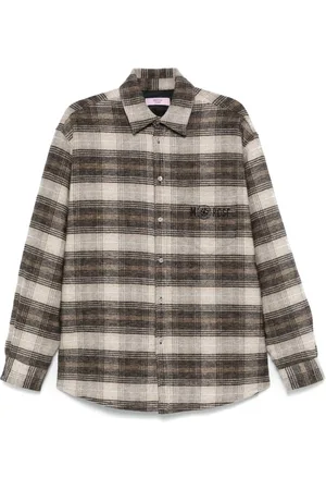 MARTINE ROSE Hemdjacke mit Karomuster
