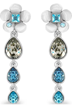 Oscar de la Renta Flower Teardrop Ohrclips