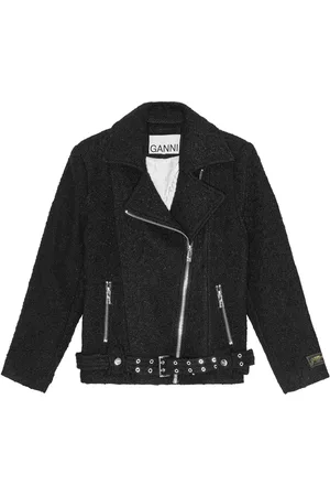 Ganni Bouclé-Bikerjacke