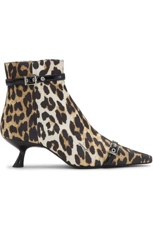 Ganni Stiefeletten mit Leoparden-Print