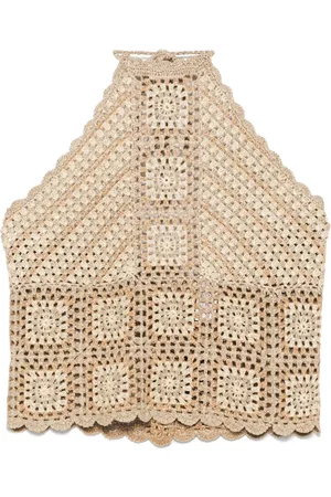 Twin-Set Gehäkeltes Lurex-Oberteil