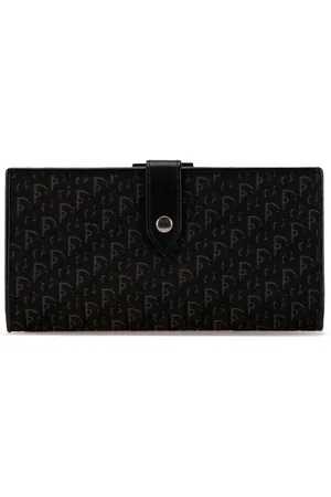 Dior 2004 längliches Oblique Canvas French Portemonnaie