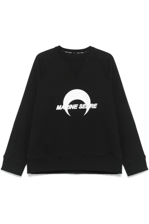 Marine Serre Fleece-Sweatshirt mit Logo-Print