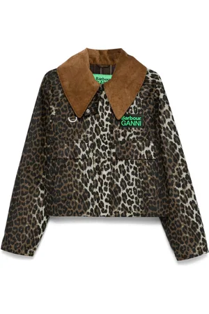 Barbour Jacke mit Leoparden-Print