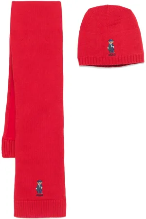 Ralph Lauren Beanie-Set mit Polo Bear (2er-Set)