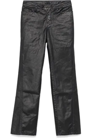 MUGLER Straight-Leg-Hose mit Wachs-Effekt