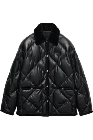 Prada Gesteppte Lederjacke