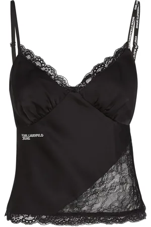 Karl Lagerfeld Top mit Logo-Stickerei