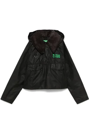 Barbour X Ganni Parka mit Schottenkaro