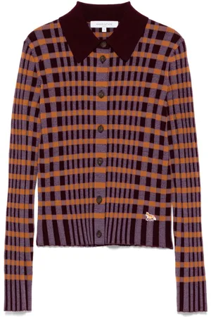 Maison Kitsuné Kariertes Strickhemd