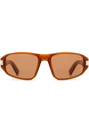 Ermenegildo Zegna Sonnenbrille mit ovalem Gestell