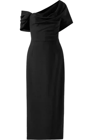 Carolina Herrera Midikleid mit drapierten Akzenten