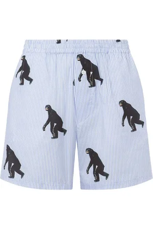 Moschino Gestreifte Shorts mit grafischem Print
