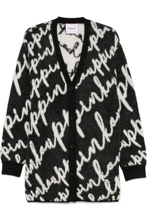 Pinko Cardigan mit Intarsien-Logo