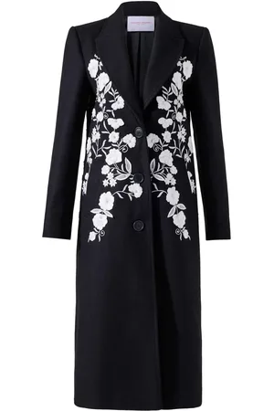 Carolina Herrera Mantel mit Blumen-Stickerei