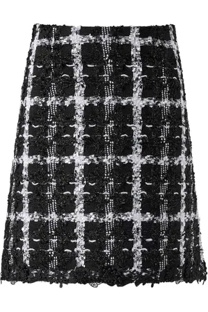 Carolina Herrera Tweed-Rock in A-Linie