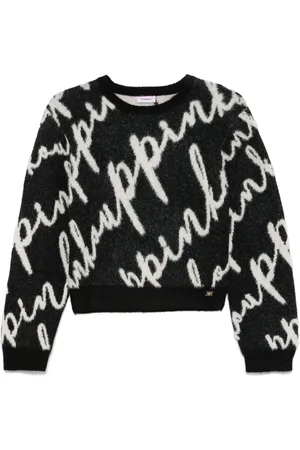 Pinko Pullover mit Intarsien-Logo