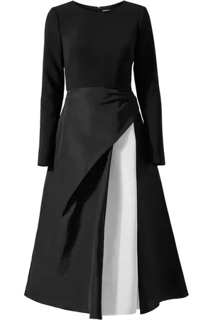 Carolina Herrera Midikleid im Layering-Look