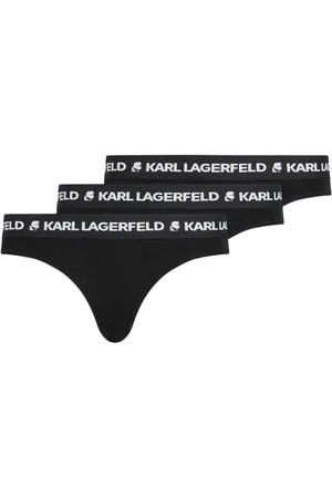 Karl Lagerfeld Drei Tangas mit Logo-Bund