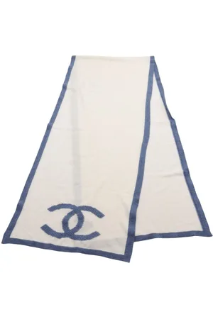 CHANEL 1986-1988 Seidenschal mit CC-Motiv