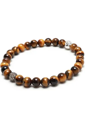 Nialaya Armband mit Tigerauge und Diamant