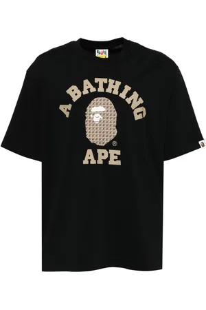 A Bathing Ape STA College T-Shirt mit Hahnentrittmuster