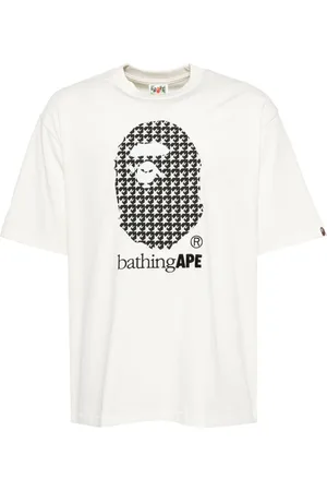 A Bathing Ape STA T-Shirt mit Hahnentrittmuster
